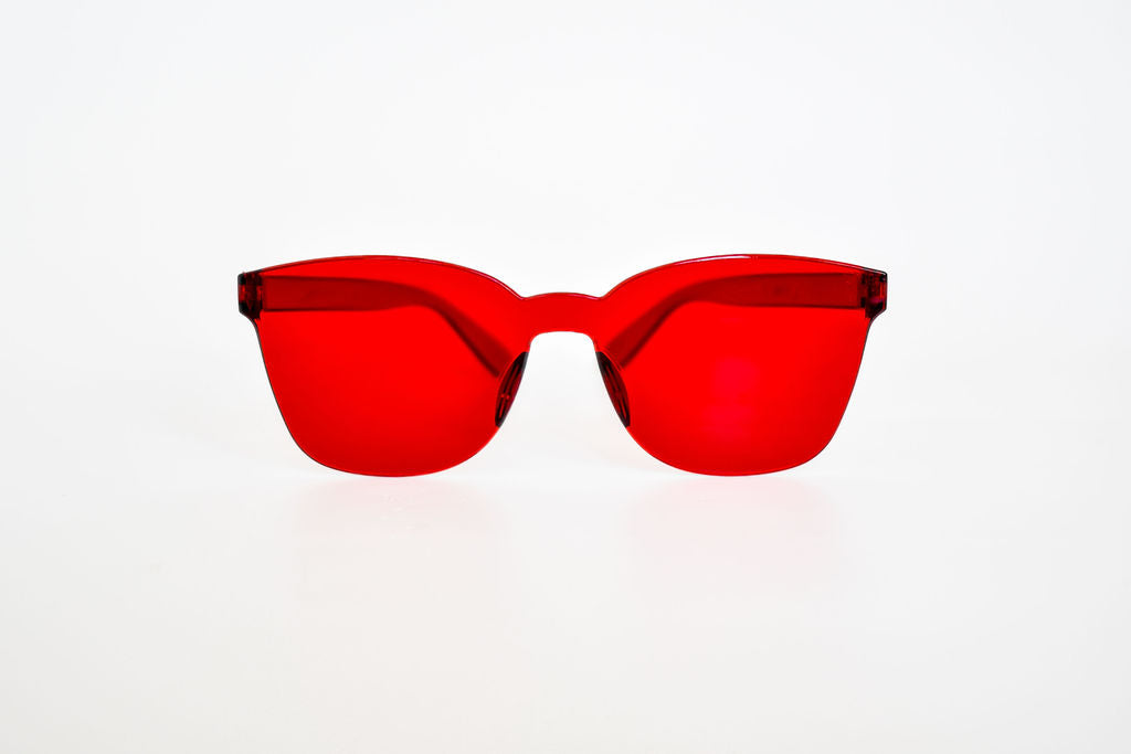 Solid Red Glasses