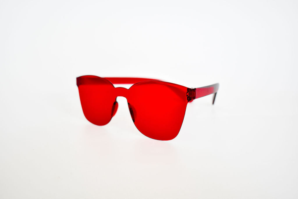 Solid Red Glasses